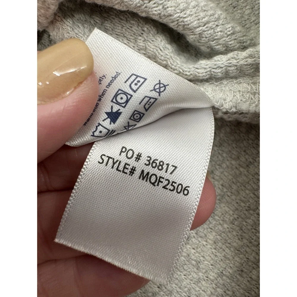 Faherty Textured Knit Quarter Zip Pullover Mens Size M 100% Good Earth Cotton